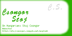 csongor stoj business card